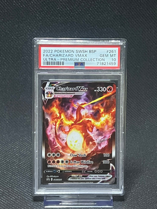 PSA 10 Charizard Vmax, Black Star Promo SWSH261